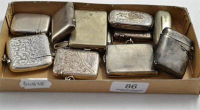 Lot 86 - A collection of silver and other vestas