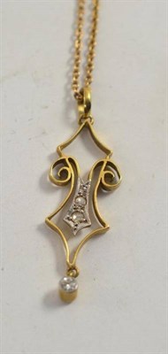 Lot 98 - A diamond set pendant on chain