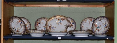 Lot 118 - A Crown Derby dessert service of twelve plates and six shaped dishes (18)