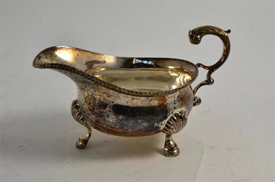 Lot 130 - Silver sauce boat