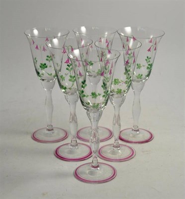 Lot 158 - A set of six Orrefors Eva Englund wine glasses, boxed