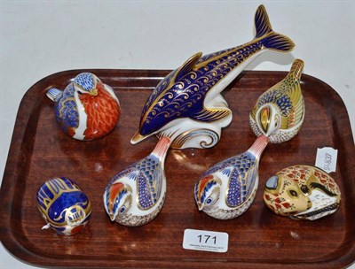 Lot 171 - Seven Crown Derby paperweights