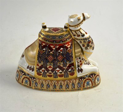 Lot 187 - A Royal Crown Derby 'Camel' paperweight