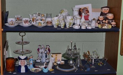 Lot 247 - Decorative ceramics including commemorative wares, Wedgwood etc