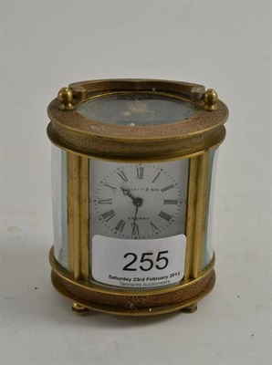 Lot 255 - Small brass carriage clock Elliott & Sons, London