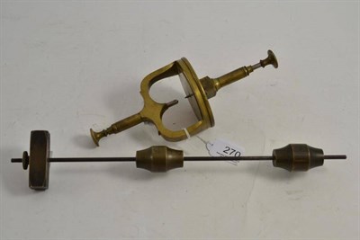 Lot 270 - Two watch/clock makers tools in brass and phosphor bronze