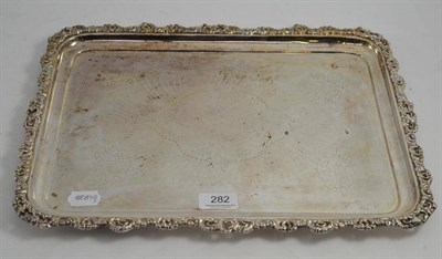 Lot 282 - Silver plated rectangular tray