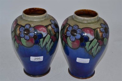 Lot 295 - Pair of Doulton vases