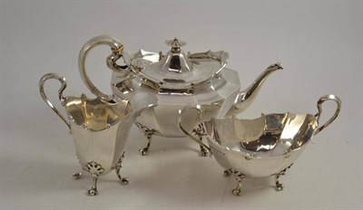 Lot 305 - A good three piece silver tea service