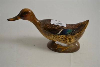 Lot 382 - Royal Doulton Mallard Duck head forward, HN150, issued 1918-1946, browns, cream, green and...