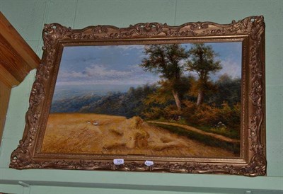 Lot 393 - Charles H Passey 'Harvest Time', signed, oil on canvas, relined