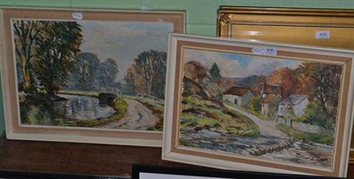 Lot 436 - Pair of oils on canvas, River Brompton by Ken Johnson