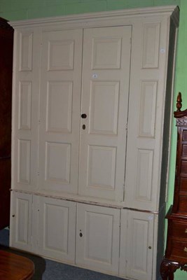 Lot 462 - Georgian painted housekeepers' cabinet