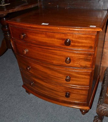 Lot 496 - A Victorian mahogany bow front chest commode