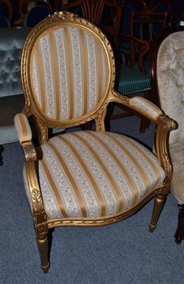 Lot 519 - French gilt fauteuil