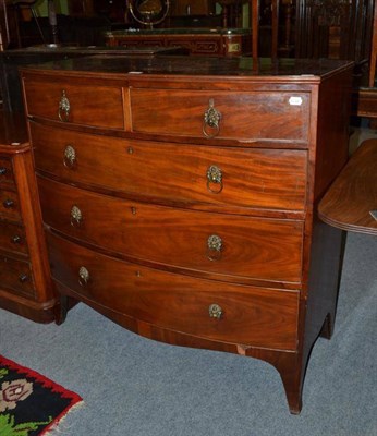 Lot 537 - Georgian mahogany bow front chest