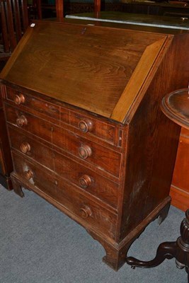 Lot 560 - Georgian elm bureau