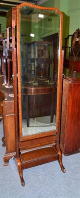 Lot 564 - A mahogany cheval glass