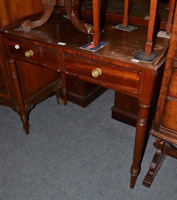 Lot 577 - A 19th century mahogany two drawer washstand