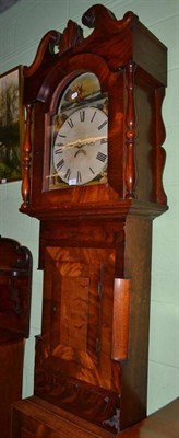 Lot 605 - A Victorian mahogany thirty hour longcase clock with painted dial