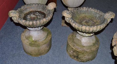 Lot 751 - Two concrete urns