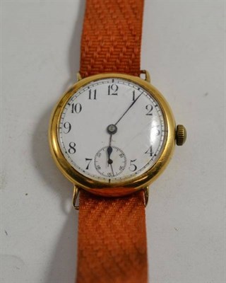 Lot 19 - An 18ct gold wristwatch