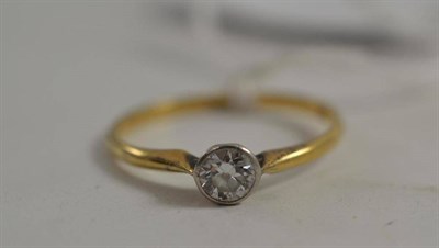 Lot 42 - A diamond solitaire ring stamped '18ct', 0.25 carat approximately