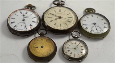 Lot 103 - Five pocket watches