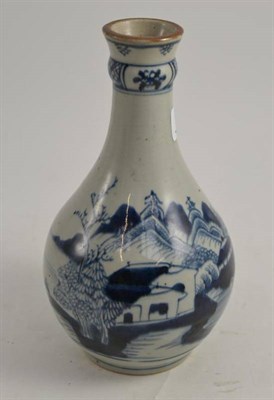 Lot 150 - 18th century blue and white guglet, 23cm high