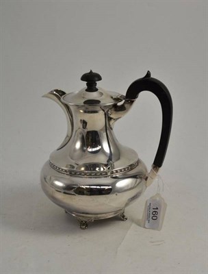 Lot 160 - A silver hot water jug