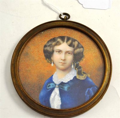 Lot 167 - A Continental watercolour miniature of a lady