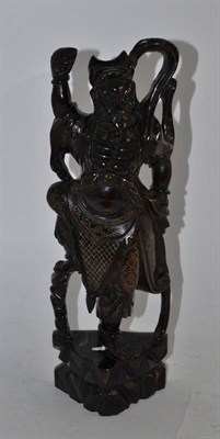 Lot 175 - Chinese hardwood carving (a.f.), 42cm
