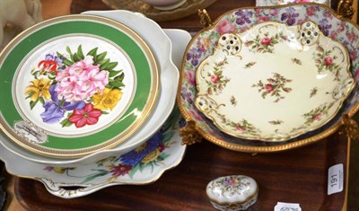Lot 191 - Tray including Rosenthal dish, Italian bowl with gilt mounts, Limoges bowl, etc