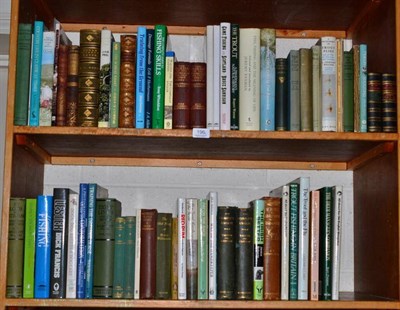 Lot 196 - A quantity of books on angling, horse racing, natural history, etc. (2 shelves)