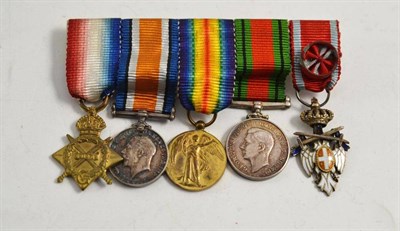 Lot 204 - Miniature group of war medals