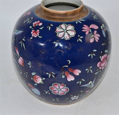 Lot 243 - Chinese polychrome decorated vase (cracked)