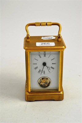 Lot 265 - Reproduction carriage clock