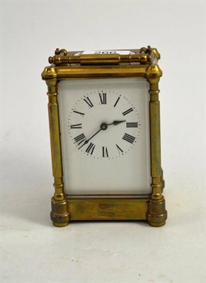 Lot 266 - A 19th century brass cased carriage clock