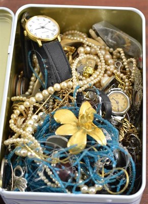 Lot 290 - A collection of costume jewellery, watches, etc