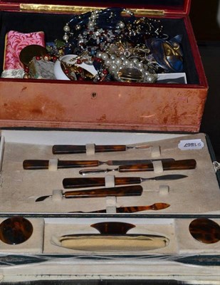 Lot 311 - A quantity of costume jewellery in two boxes