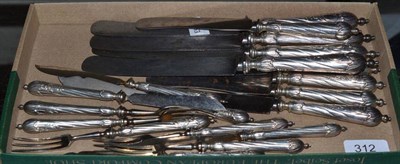 Lot 312 - Continental flatware with steel blades