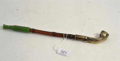 Lot 321 - A 19th century opium pipe