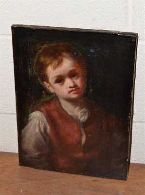 Lot 351 - Late 19th century portrait of a youth indistinctly signed possibly T.Whitehead (Possibly Tom...