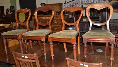 Lot 415 - Four Victorian dining chairs