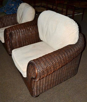 Lot 425 - Two wicker conservatory seats