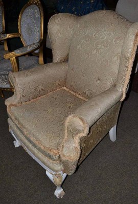 Lot 430 - Horsehair-stuffed wingback armchair