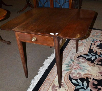 Lot 446 - 19th century mahogany Pembroke table with end drawer