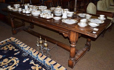 Lot 481 - An oak refectory table