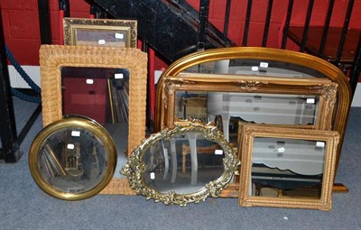 Lot 526 - Eight various decorative framed mirrors