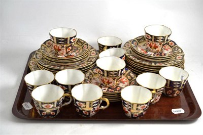 Lot 10 - A Royal Crown Derby Imari pattern tea set